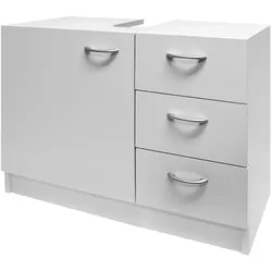 CASARIA® Waschbeckenunterschrank mit 3 Schubladen 63x54x30cm Badezimmer Unterschrank Weiß