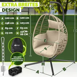 tillvex Hängesessel Taupe