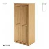 JVmoebel Kleiderschrank Echtes Holz Schrank Massivholz Kleiderschrank Buche Schränke Natur Made in Europa beige