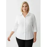 Sieh an! Bluse Klassische Bluse 3/4-Arm Weiß 56