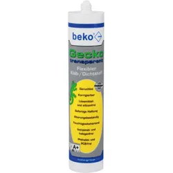 Gecko transparent Flexibler Klebstoff 290ml beko