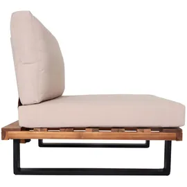 Mendler HWC-H54 Loungesessel hellbraun/beige