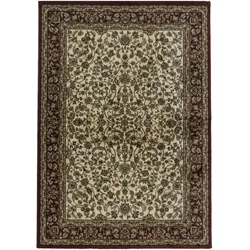 Carpetsale24 Orientteppich Rot 200x290 cm – Kurzflor Teppich im klassischen Vintage Look für Wohnzimmer, Esszimmer, großer Raum