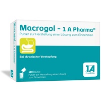 Macrogol - 1 A Pharma Pulver zur Herstellung einer Lösung zum Einnehmen bei chronischer Verstopfung: Das sanfte und gut verträgliche Abführmittel (100 Beutel)