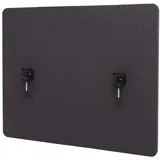 Mendler Akustik-Tischtrennwand HWC-G75, Büro-Sichtschutz Schreibtisch Pinnwand, doppelwandig Stoff/Textil ~ 60x75cm braun-grau