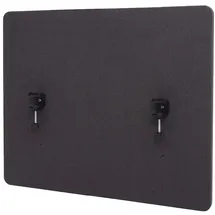 Mendler Akustik-Tischtrennwand HWC-G75, Büro-Sichtschutz Schreibtisch Pinnwand, doppelwandig Stoff/Textil ~ 60x75cm braun-grau