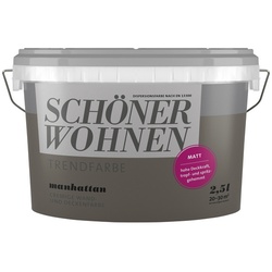 SCHÖNER WOHNEN FARBE Dispersionsfarbe »Trendfarbe«, Manhattan, matt - grau