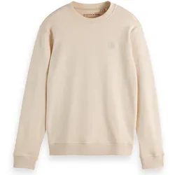 SCOTCH&SODA Herren Sweatshirt - Core Logo Sweatshirt, Pullover, einfarbig Creme XL