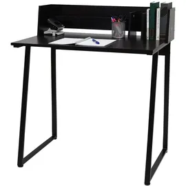 MCW Schreibtisch HWC-K69, Laptoptisch Bürotisch, 82x51cm 3D-Struktur, Metall MDF ~ schwarz