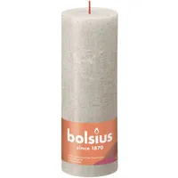 Bolsius Rustik Stumpenkerze 19 x 6.8 cm sandgrau