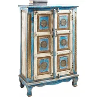 OTTO home Highboard 80 x 120 x 40 cm Antik Blau / Creme