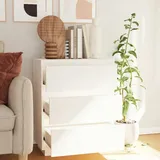 vidaXL Sideboard Weiß 60x34x75 cm Massivholz Kiefer