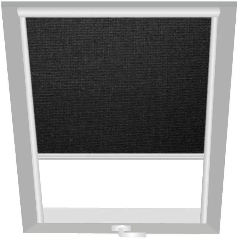 Wellker Verdunkelungsrollo Anthrazit 1601, 78x98 cm (MK04), Aluminiumschiene,GGU,Manuell,VELUX