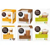 Nescafé Dolce Gusto 6er Set 96 Kaffeekapseln Latte Macchiato Cappuccino, Au Lait