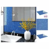 vidaXL Mosaikfliesen 11 Stk. Blau 30x30 cm Glas