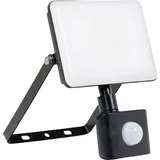 LUXULA LED Außenstrahler Aluminium 20 W 4000 K 2000 lm inkl. Bewegungsmelder schwarz