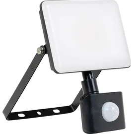 LUXULA LED Außenstrahler Aluminium 20 W 4000 K 2000 lm inkl. Bewegungsmelder schwarz