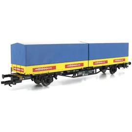 LILIPUT Containertragwagen Lgjs 571.1 440 4 668-1 mit 2 Wechselpritschen MOLL Spedition H0