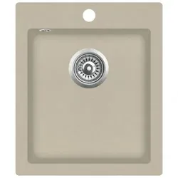 Granitspüle Einzelbecken 9 | vidaXL : Farbe - Beige