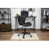 home collective Drehstuhl Leder Schwarz