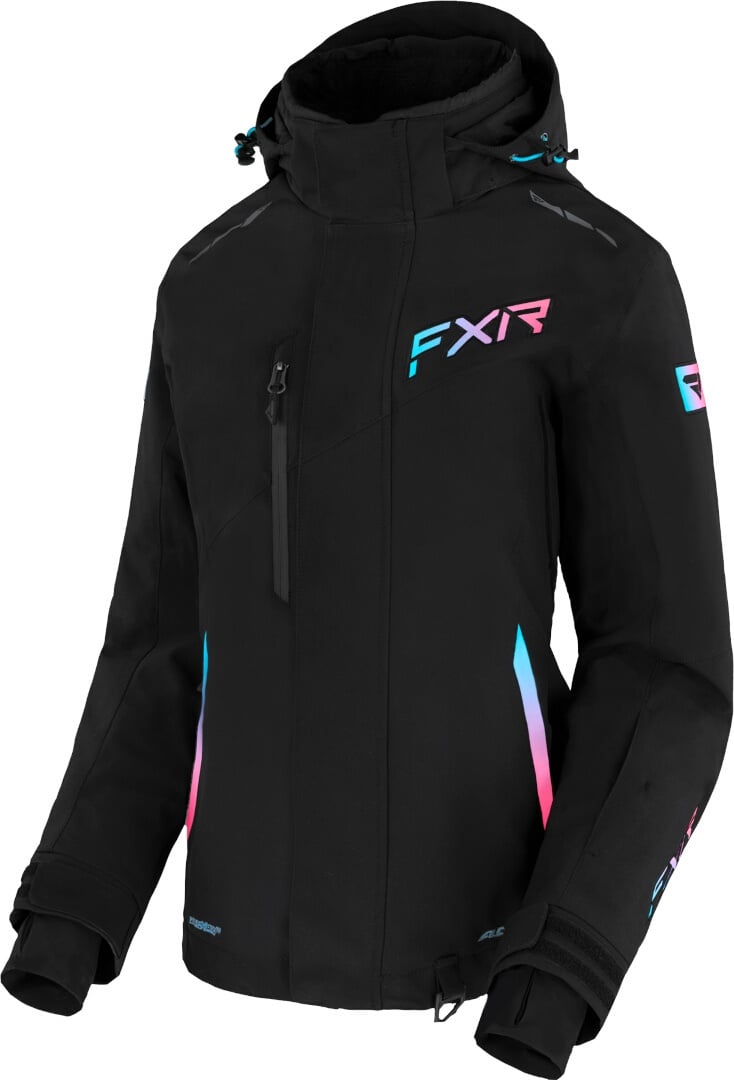 FXR Edge 2-in-1 Dames Sneeuwscooter Jas, zwart-pink, XS 32 42 Voorvrouw