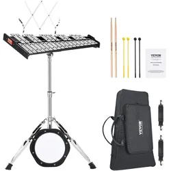 VEVOR Glockenspiel-Xylophon mit 30 Tönen, Glockenset mit Schlägeln, Ständer und Übungspad