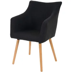 Esszimmerstuhl Vaasa T382, Stuhl Küchenstuhl, Retro 50er Jahre Design ~ Textil, dunkelgrau