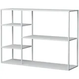 [en.casa] Standregal Isojoki 120x35x87,5 cm Metall Weiß matt