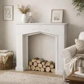Hti-Living Kaminkonsole Juna Landhaus Weiß - Weiß