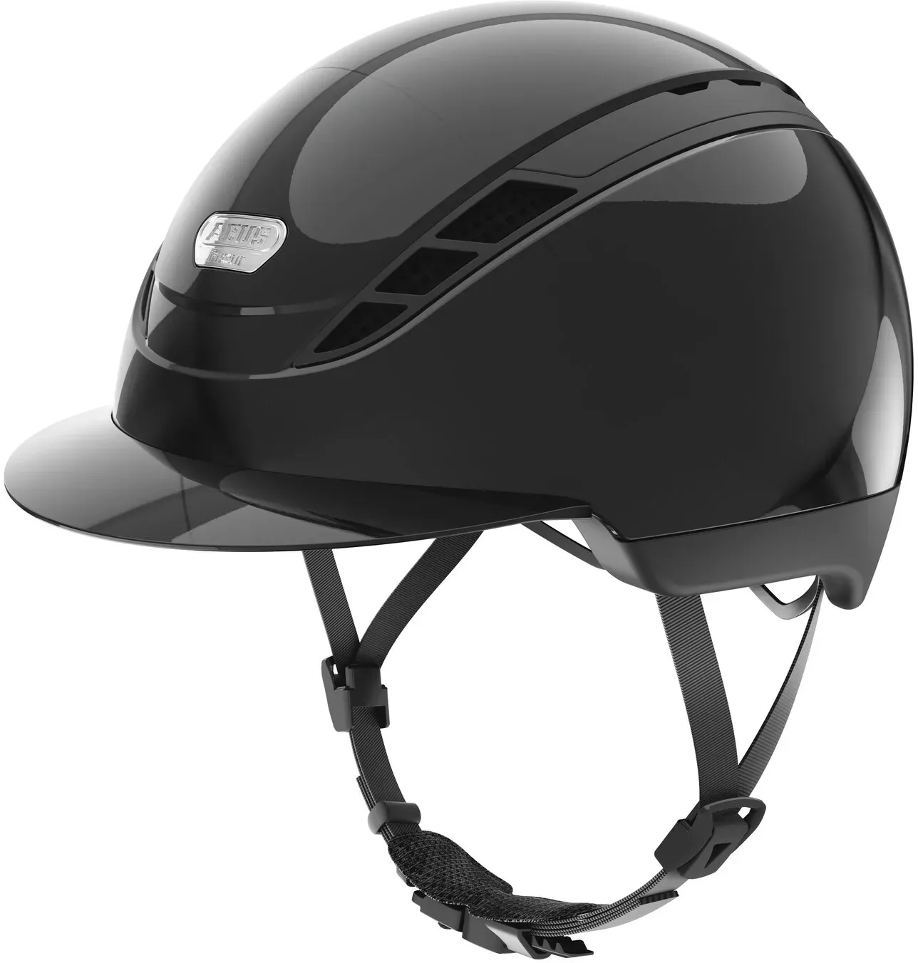 ABUS PIKEUR Reithelm AirDuo shiny black M (55-58)