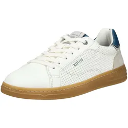 Sneaker MUSTANG SHOES "Mustang Shoes Sneaker Lederimitat", Herren, Gr. 45, weiß, Lederimitat, casual, Schuhe