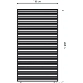 Paragon Lamellen Sichtschutz für Pergola Grand Tuscan 14 1,35 x 2,34 m Grau