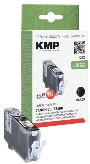 Tintenpatrone ersetzt Canon »CLI-526Bk« schwarz, KMP