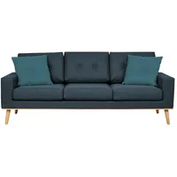 Sofa.de Sofa, 3-sitzig ¦ blau ¦ Maße (cm): B: 211 H: 88 T: 86