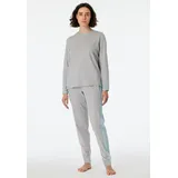 SCHIESSER Pyjama "Casual Nightwear" (2 tlg) mit lässigem Loose-Fit-Schnitt grau 46 (XXXL)