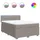 vidaXL Boxspringbett mit Matratze Taupe 140x200 cm Stoff