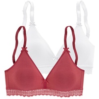 PETITE FLEUR Bralette-BH 861629352 rot+weiß 90A