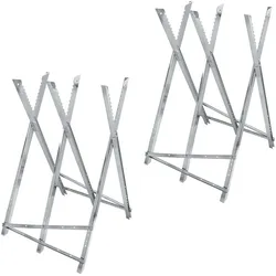 ECD Germany 2x Sägebock klappbar Brennholz Sägehilfe Kettensäge Holzsägebock Metall 3-fach