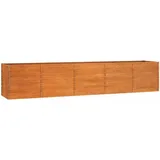 vidaXL Hochbeet Rostig 400 x 80 x 77 cm Cortenstahl