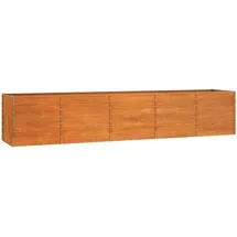 vidaXL Hochbeet Rostig 400 x 80 x 77 cm Cortenstahl