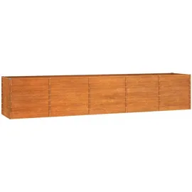 vidaXL Hochbeet Rostig 400 x 80 x 77 cm Cortenstahl