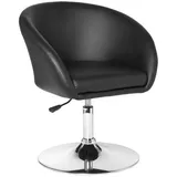 KADIMA DESIGN Loungesessel LIFT, Retro-Design, verstellbare Sitzhöhe, Trompetenfuß, in Schwarz oder Weiß