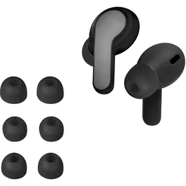 kwmobile 6X Silikonaufsätze für JBL Wave Beam/Beam 2 / Wave 200TWS - Ersatz Ohrstöpsel in 3 Größen - Ear Tips für In-Ear Kopfhörer - Zubehör Ersatzpolster in Schwarz
