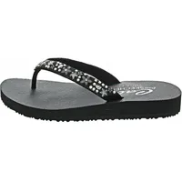 Skechers Damen Zehentrenner MEDITATION - DANCING DAISY 7326-35, 7326-36, 7326-37, 7326-38, 7326-39, 7326-40, 7326-41 119647 black 35 [Schuhe Frau] - Schwarz - 35