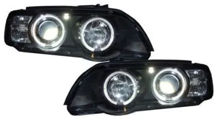 Kristall-Scheinwerfer Angel Eyes BMW X5 (99–03) – schwarz
