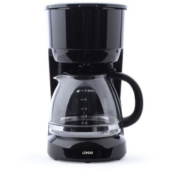LIVOO Filterkaffeemaschine LIVOO Kaffeemaschine 6 Tassen Kegelfilter wiederverwendbar DOD183N