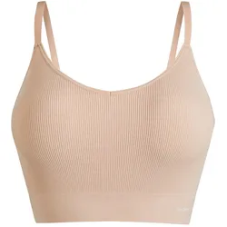 bonprix Feel Comfort Seamless Bustier gerippt, beige, S, Rippware