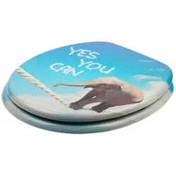 Sanilo WC-Sitz, BxL: 37,7 x 47 cm, Yes you can - blau