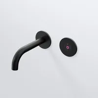 Steinberg Serie 100 Wand-Waschtischmischer Mattschwarz