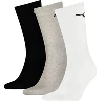 Puma Unisex Sportsocken 3er Pack Weiß/Grau/Schwarz 39-42
